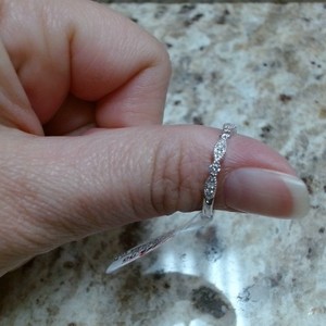 white gold diamond stackable band