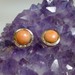 Gold and coral Stud earrings